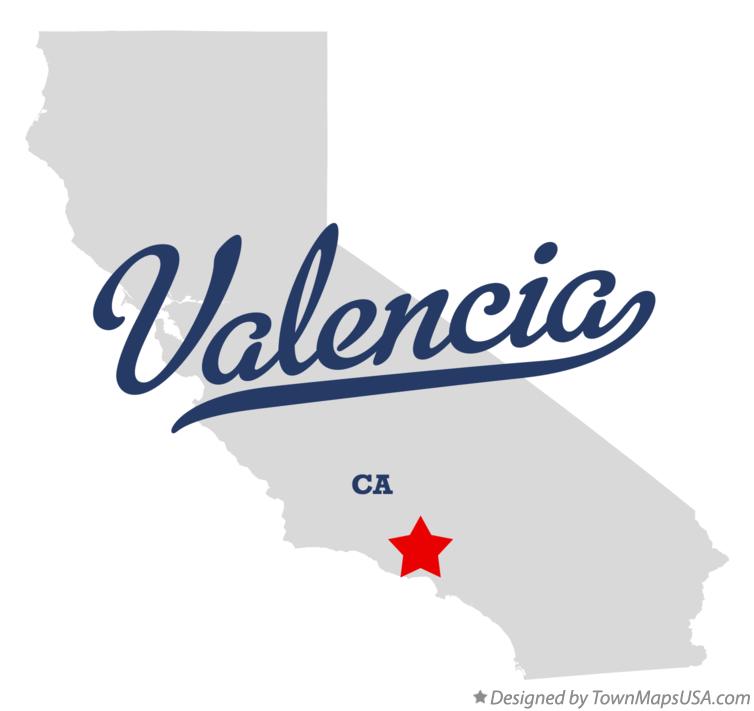 Map of Valencia California CA