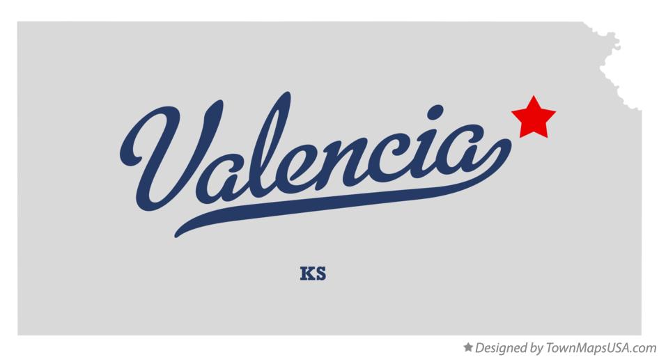 Map of Valencia Kansas KS
