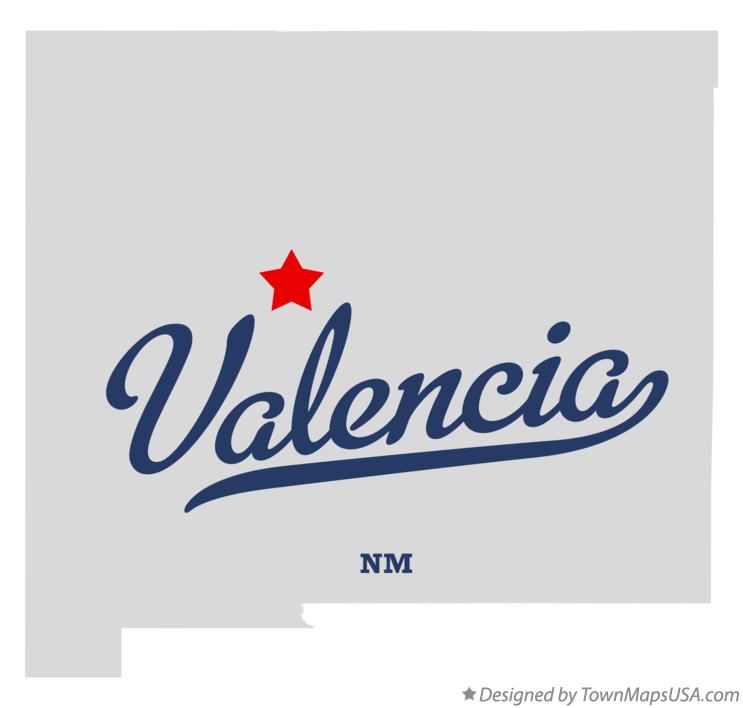 Map of Valencia New Mexico NM