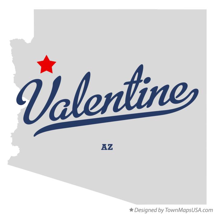 Map of Valentine Arizona AZ