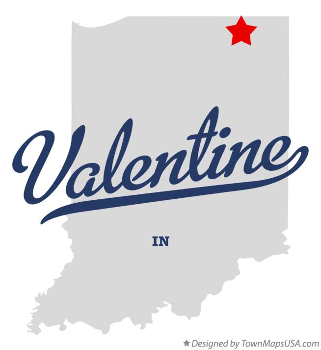 Map of Valentine Indiana IN