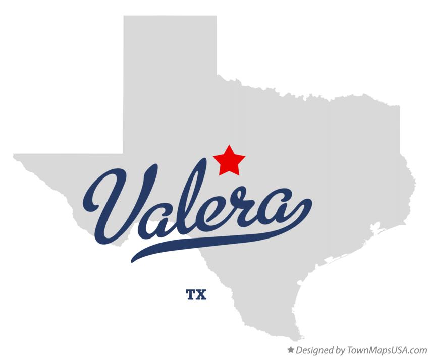 Map of Valera Texas TX