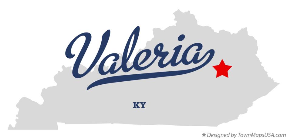 Map of Valeria Kentucky KY