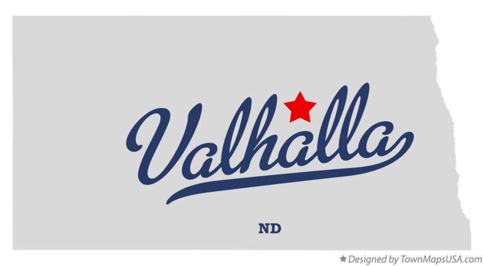 Map of Valhalla North Dakota ND