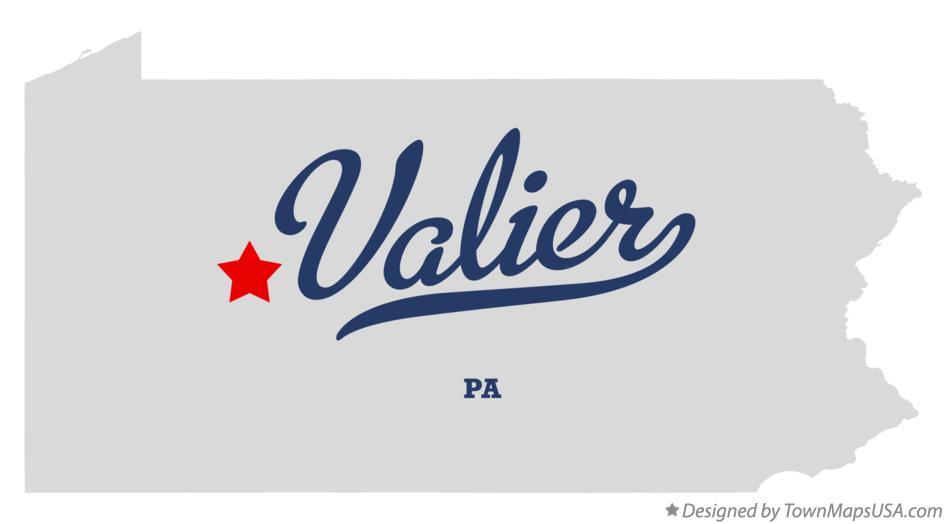 Map of Valier Pennsylvania PA