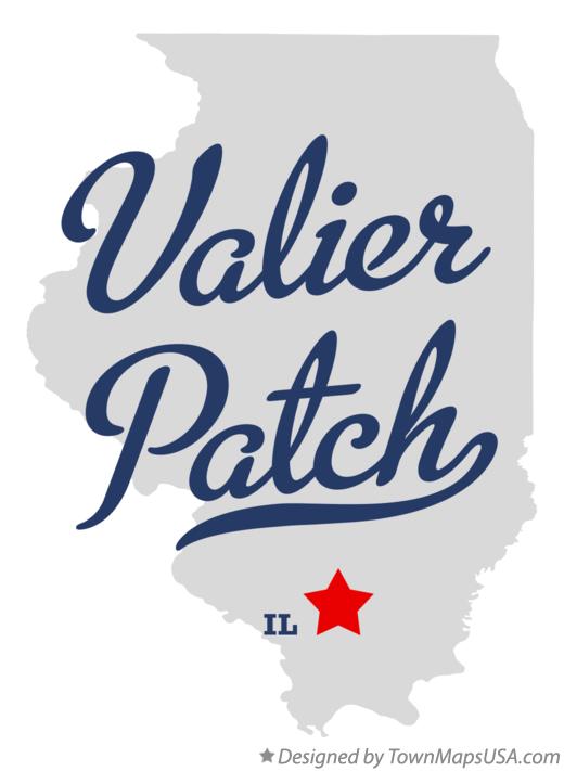 Map of Valier Patch Illinois IL