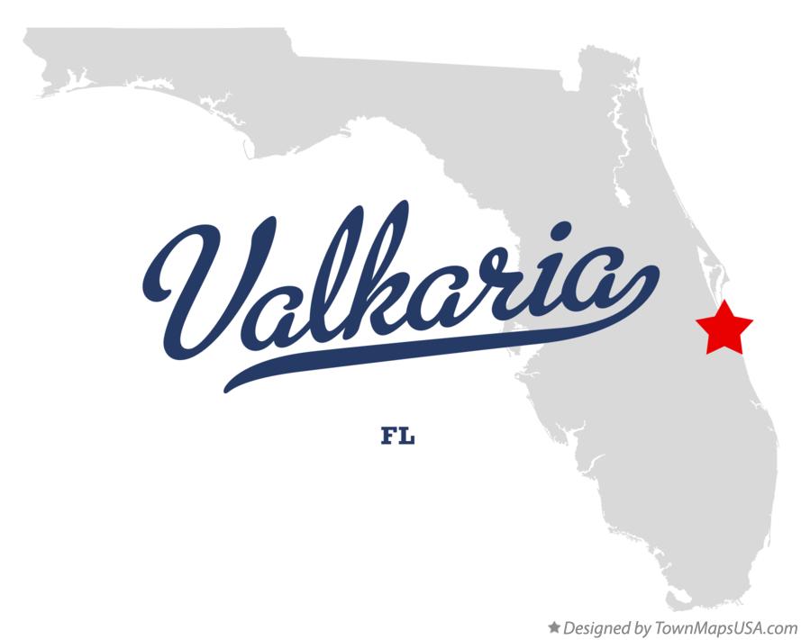 Map of Valkaria Florida FL