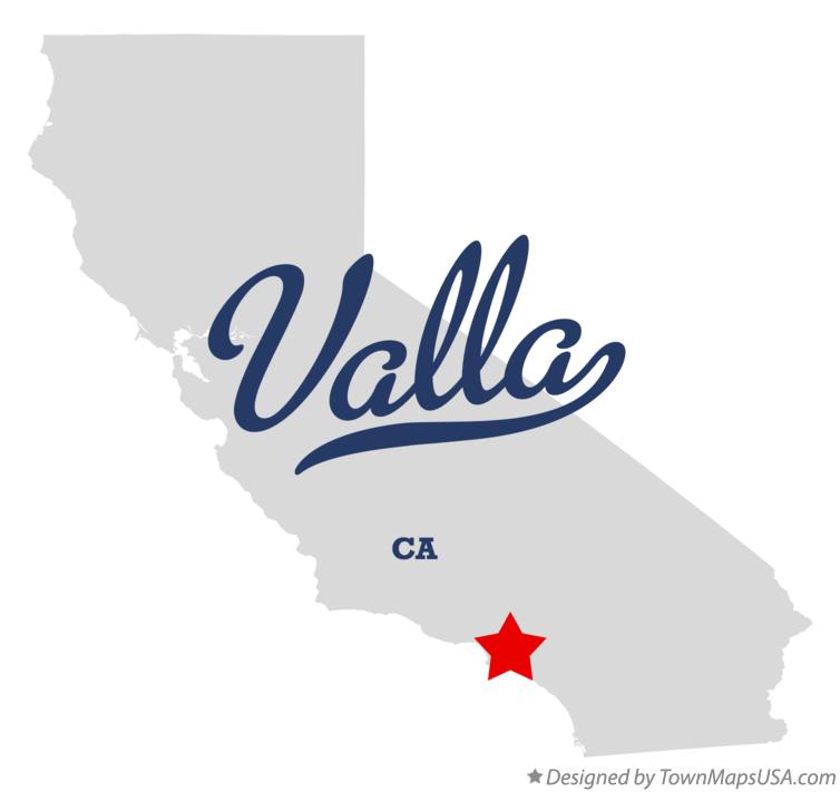 Map of Valla California CA