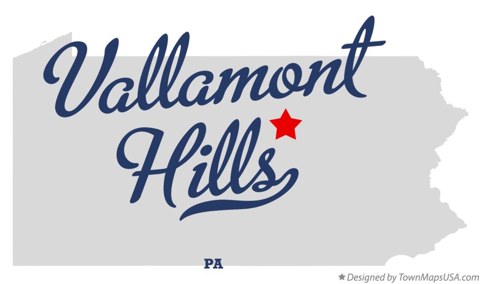 Map of Vallamont Hills Pennsylvania PA