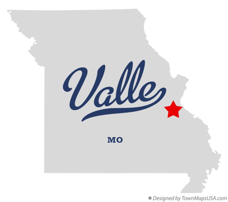 Map of Valle Missouri MO