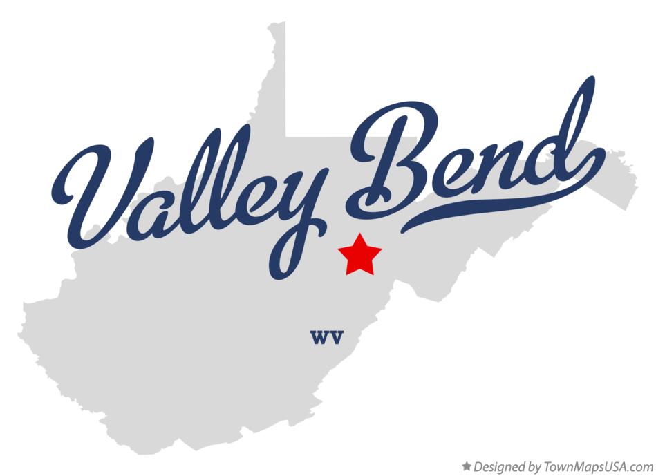 Map of Valley Bend West Virginia WV