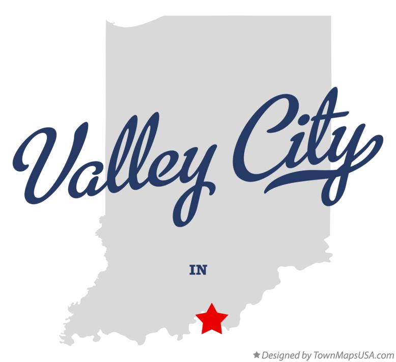 Map of Valley City Indiana IN