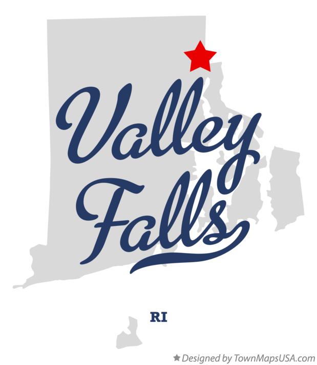 Map of Valley Falls Rhode Island RI