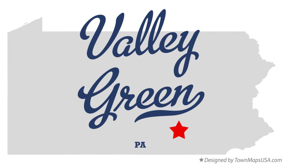Map of Valley Green Pennsylvania PA