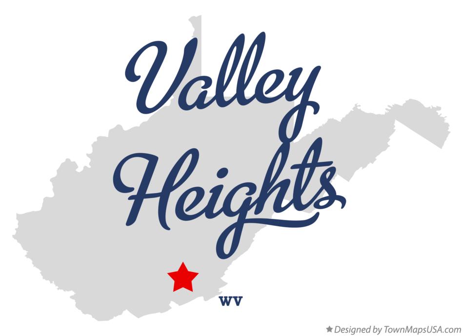 Map of Valley Heights West Virginia WV