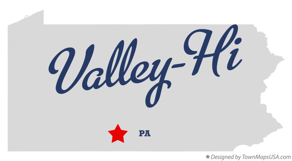 Map of Valley-Hi Pennsylvania PA