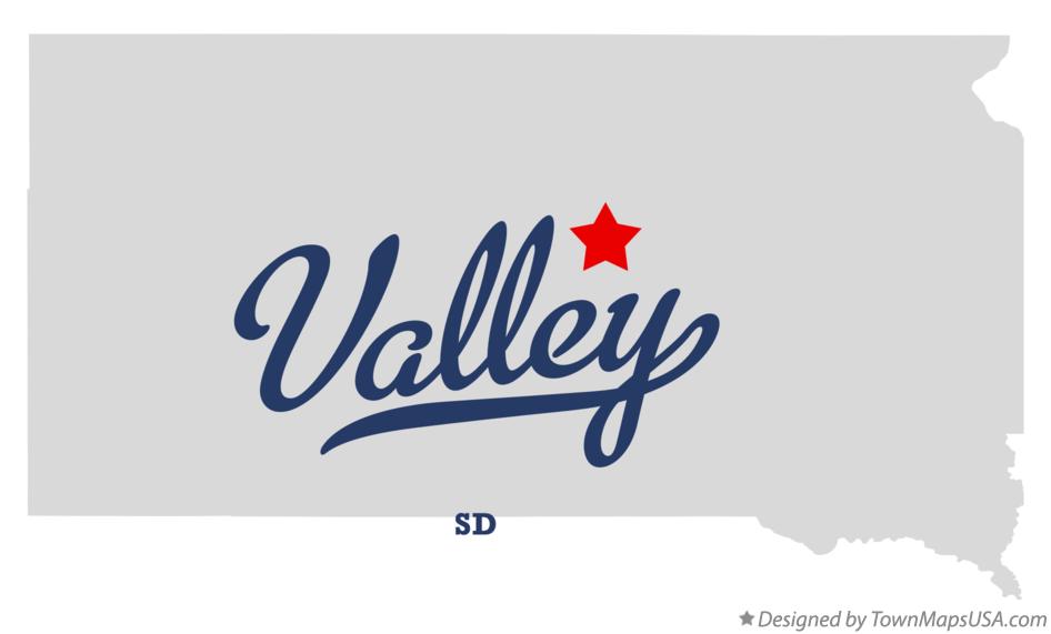 Map of Valley South Dakota SD