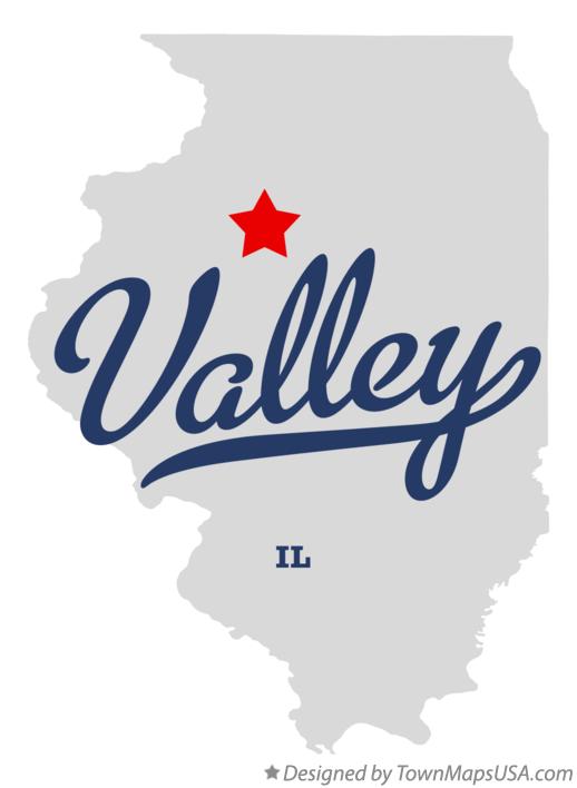 Map of Valley Illinois IL