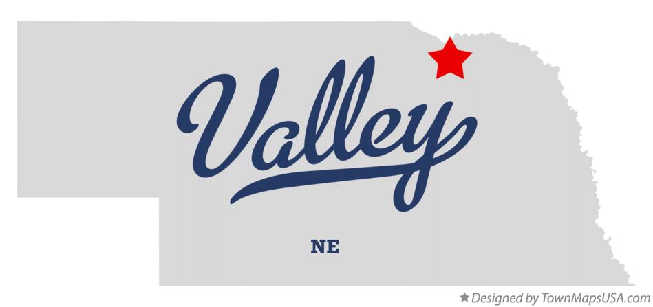 Map of Valley Nebraska NE