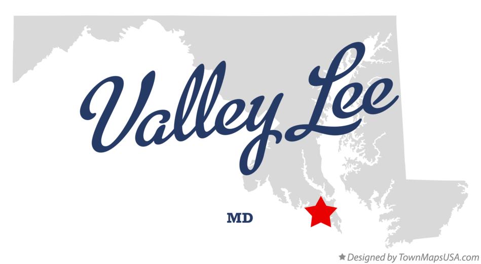 Map of Valley Lee Maryland MD
