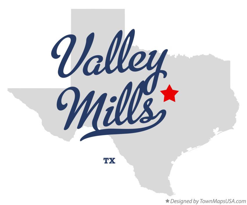 Map of Valley Mills Texas TX