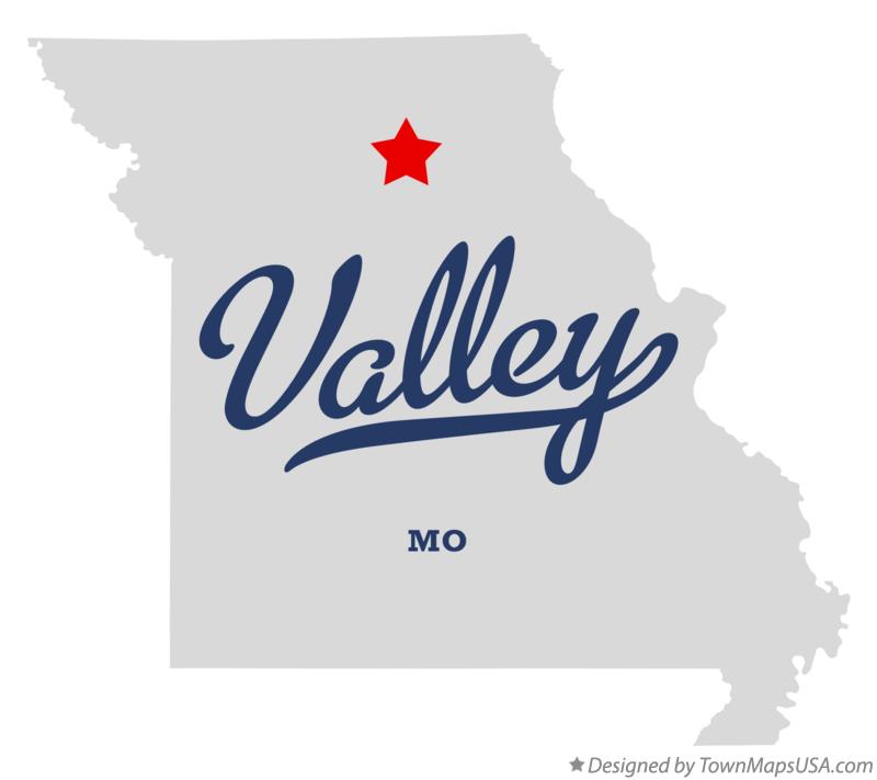 Map of Valley Missouri MO