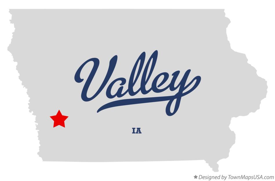 Map of Valley Iowa IA
