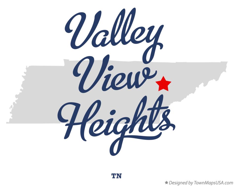 Map of Valley View Heights Tennessee TN