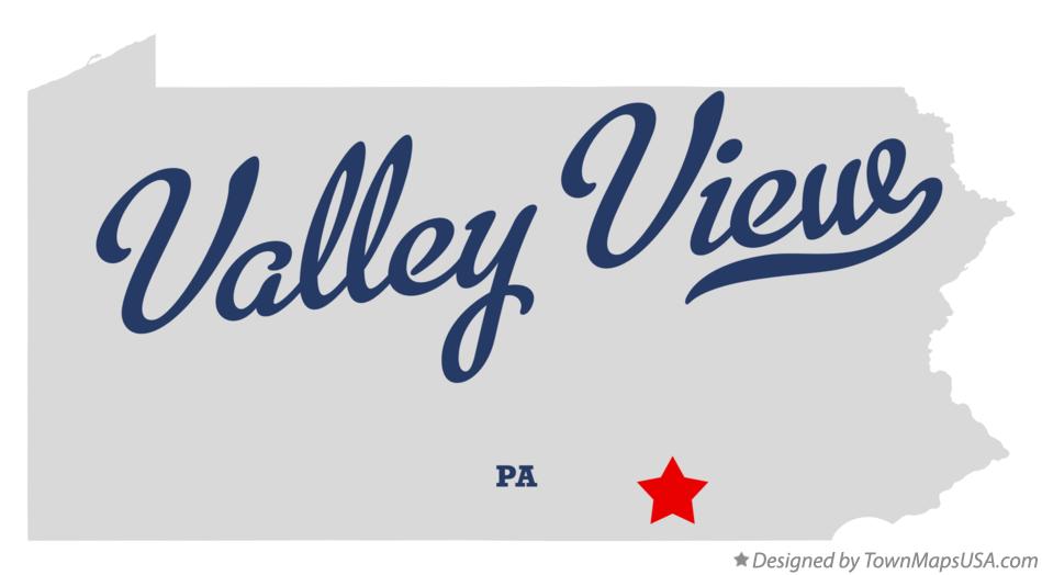 Map of Valley View Pennsylvania PA