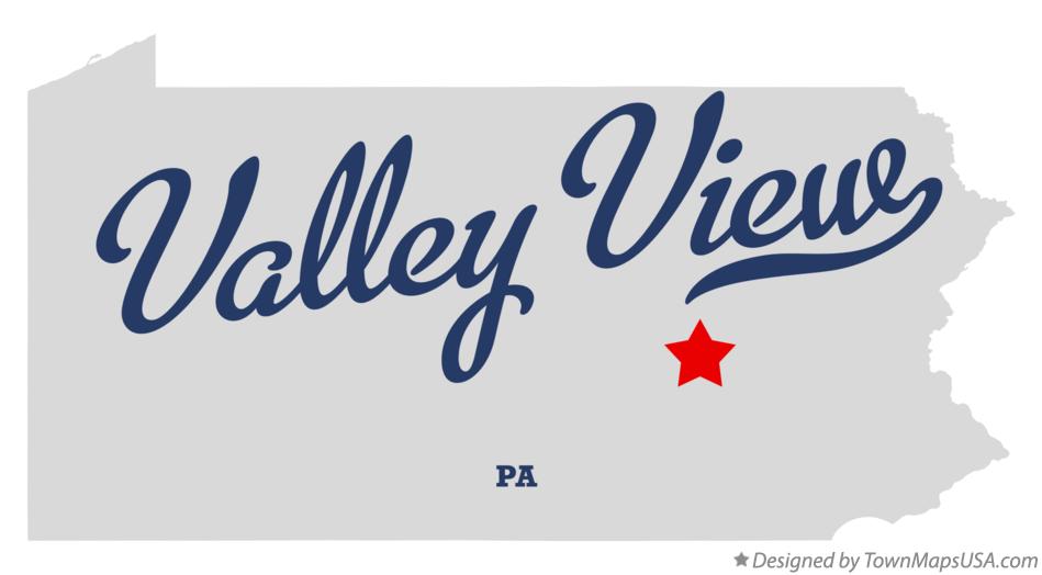 Map of Valley View Pennsylvania PA