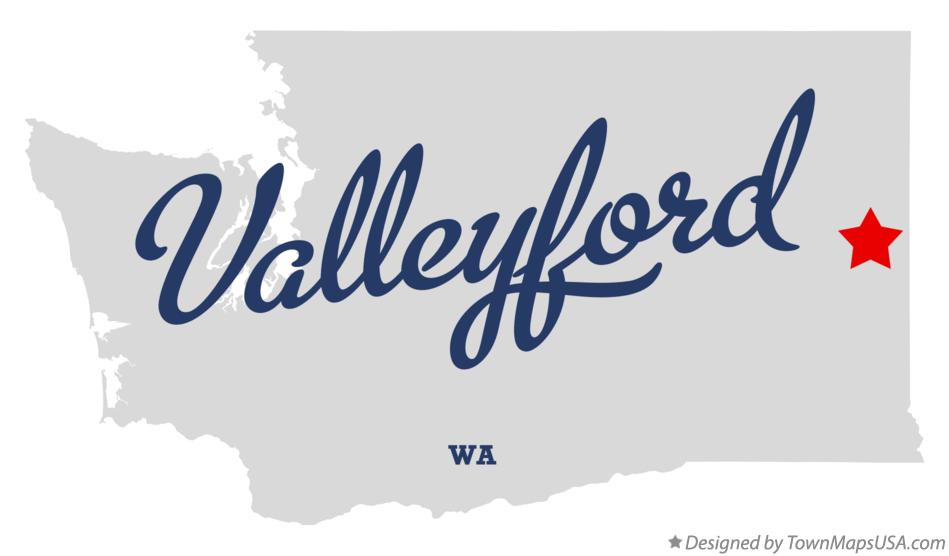Map of Valleyford Washington WA