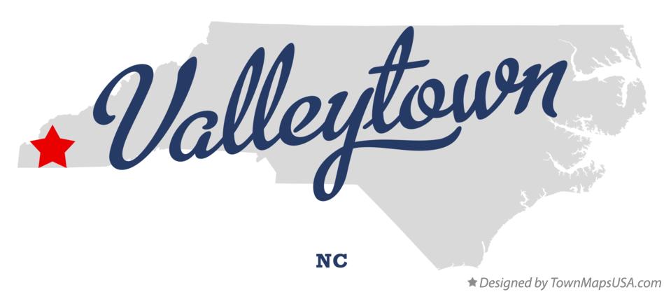 Map of Valleytown North Carolina NC