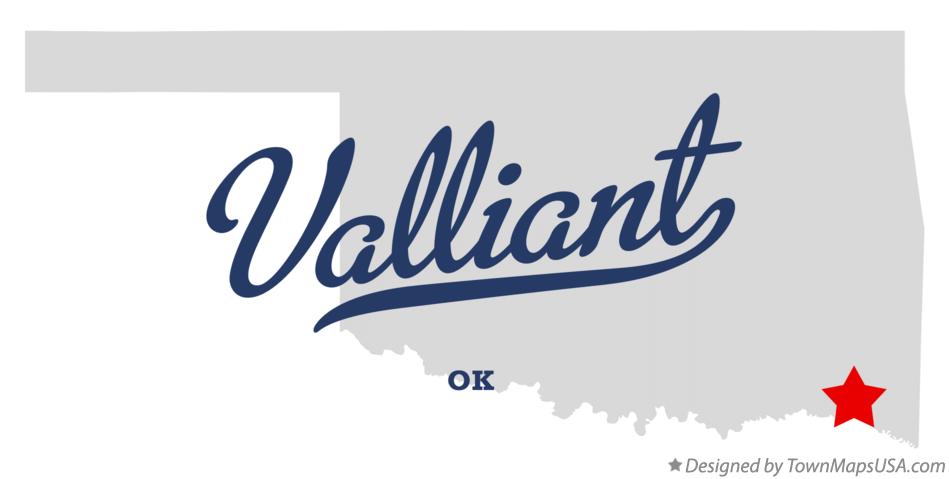 Map of Valliant Oklahoma OK