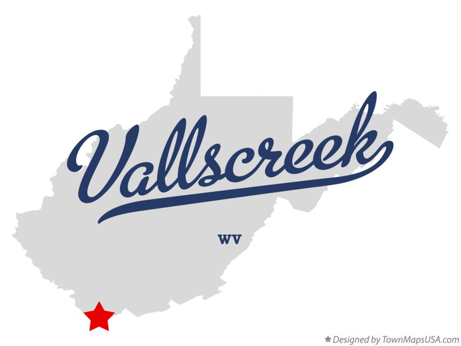 Map of Vallscreek West Virginia WV