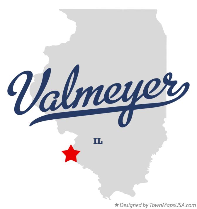 Map of Valmeyer Illinois IL