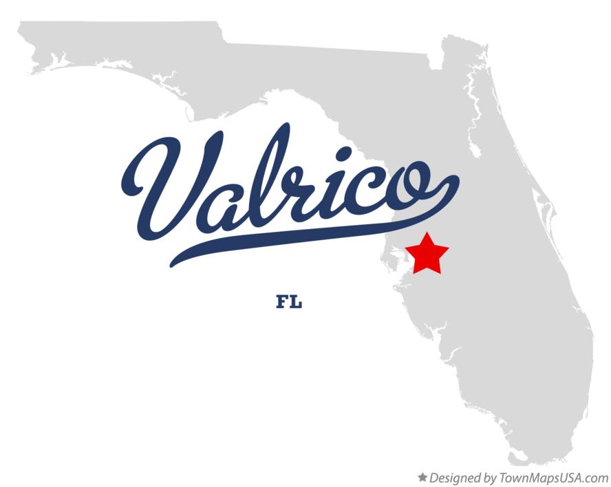 Map of Valrico Florida FL