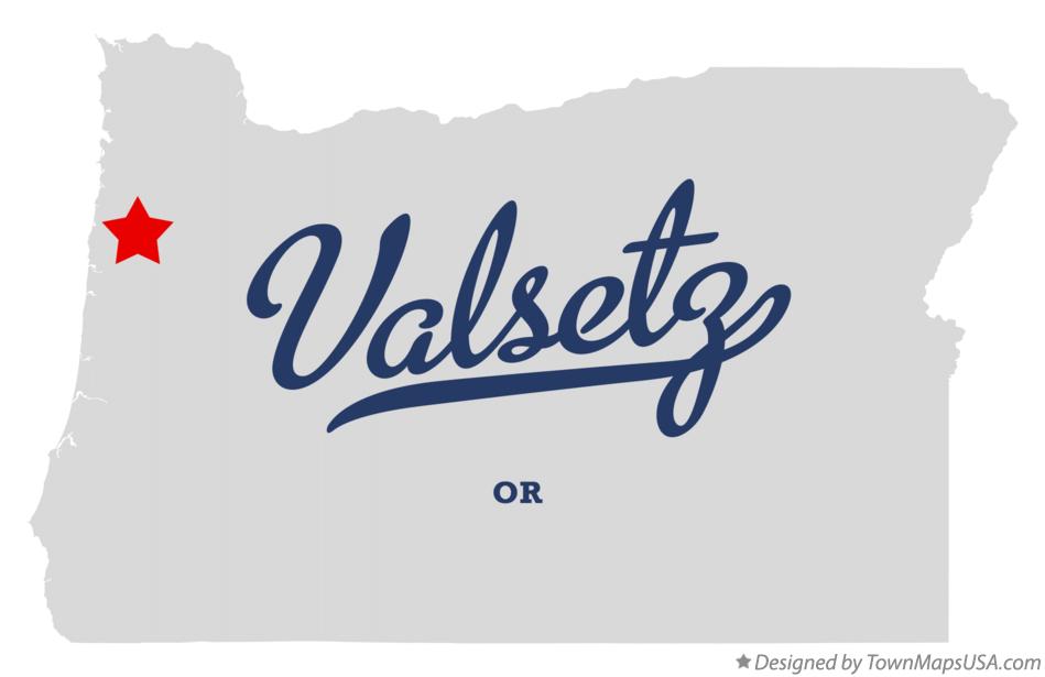 Map of Valsetz Oregon OR