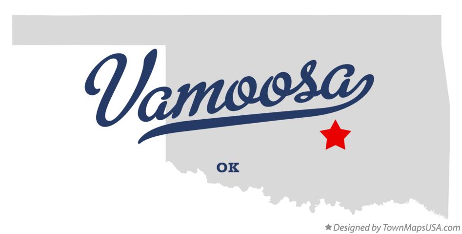 Map of Vamoosa Oklahoma OK