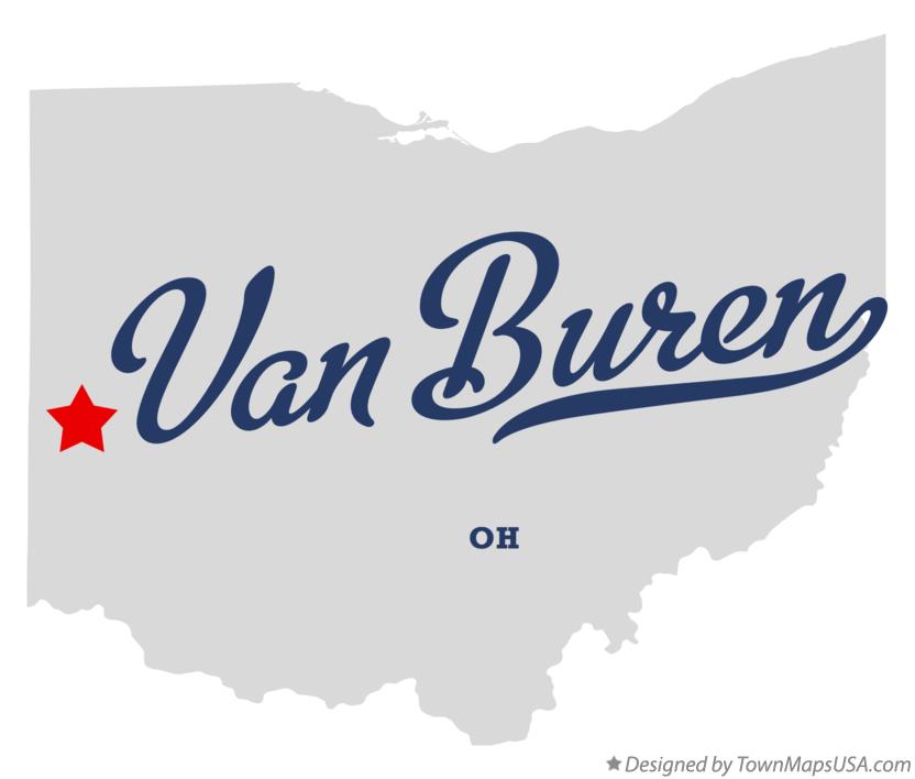 Map of Van Buren Ohio OH
