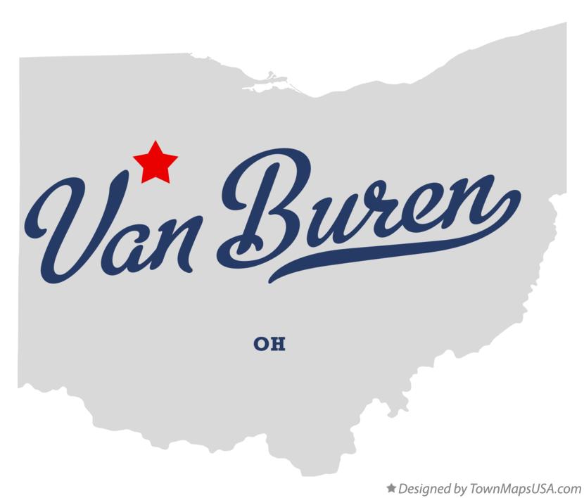 Map of Van Buren Ohio OH