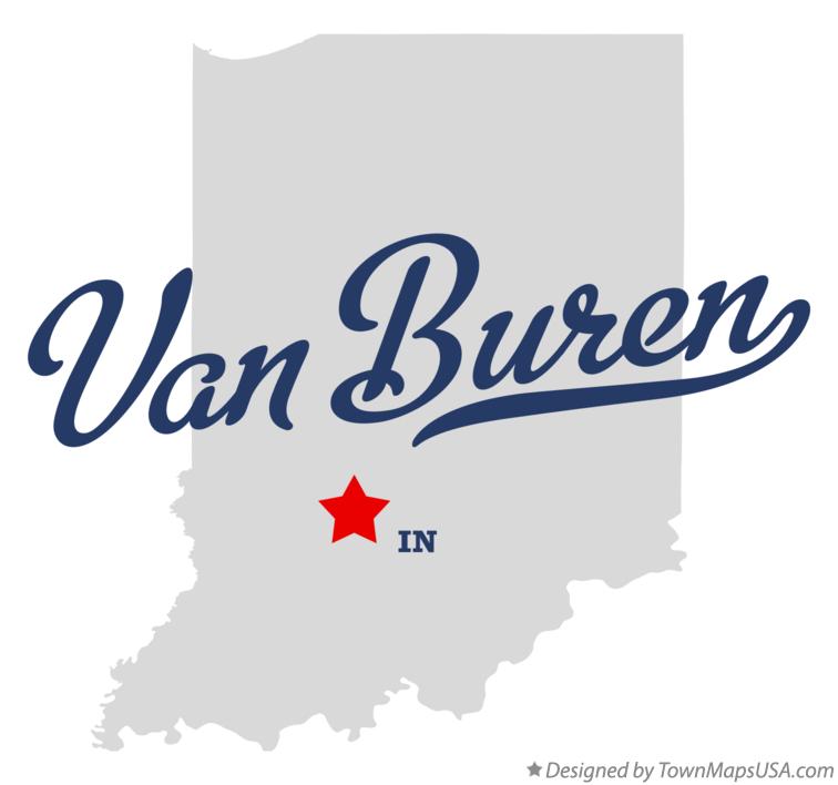 Map of Van Buren Indiana IN
