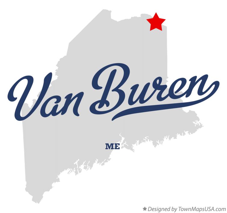 Map of Van Buren Maine ME