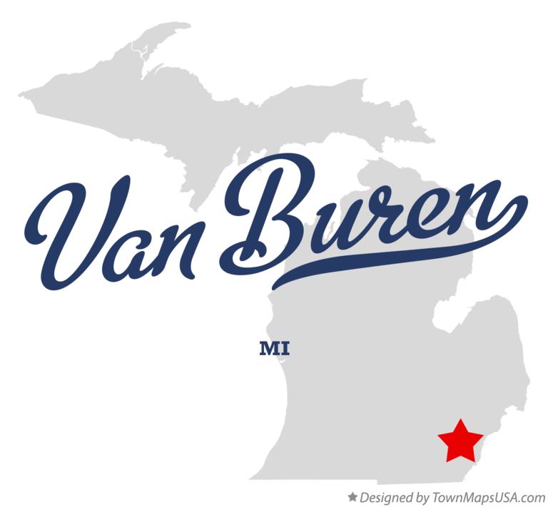 Map of Van Buren Michigan MI