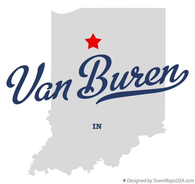 Map of Van Buren Indiana IN