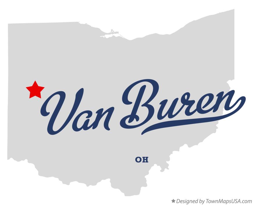 Map of Van Buren Ohio OH