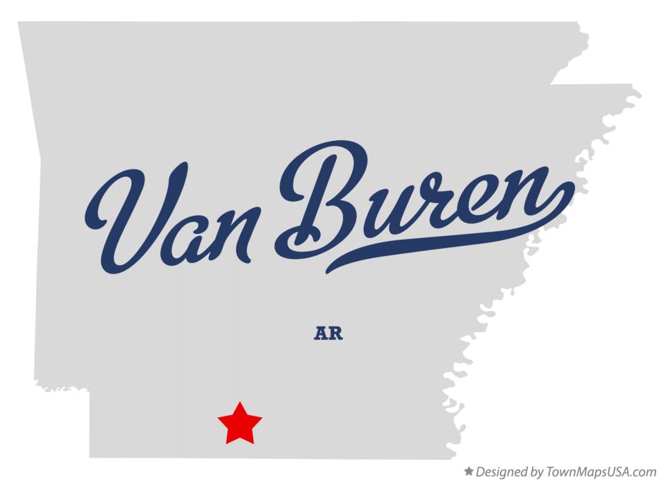 Map of Van Buren Arkansas AR