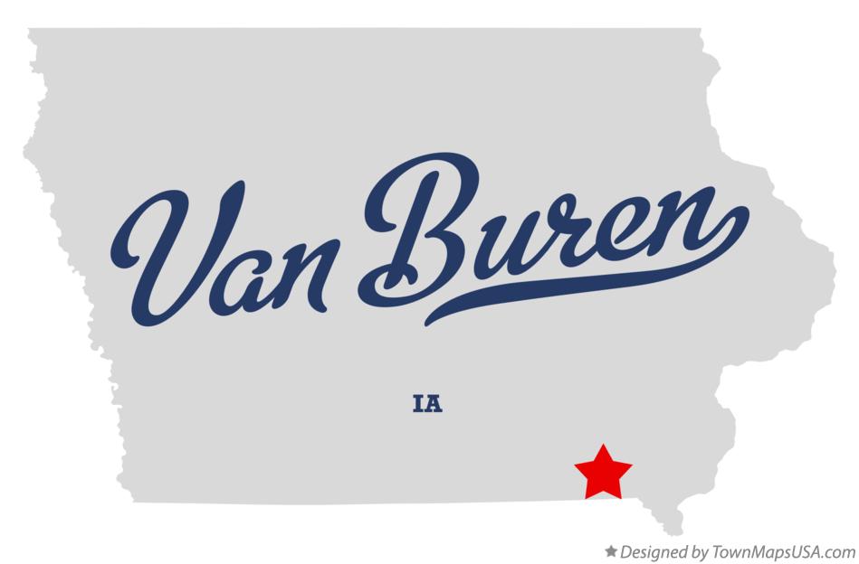 Map of Van Buren Iowa IA