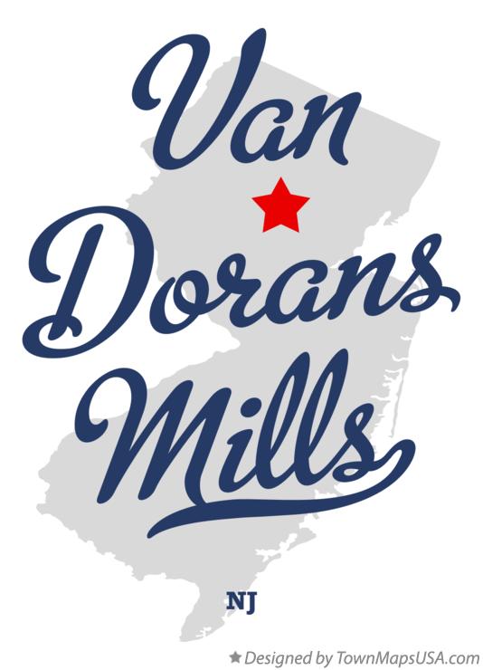 Map of Van Dorans Mills New Jersey NJ