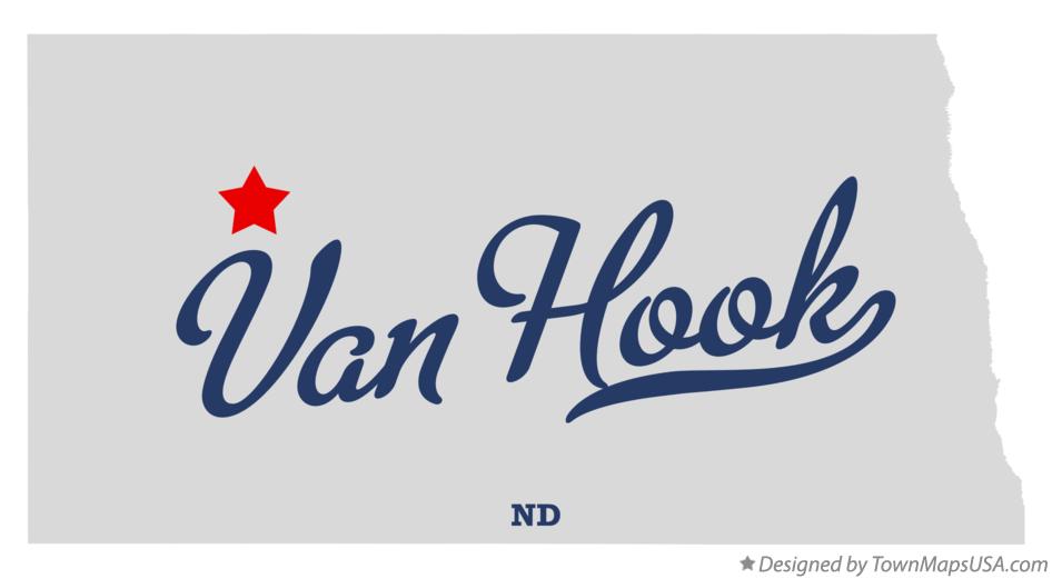 Map of Van Hook North Dakota ND