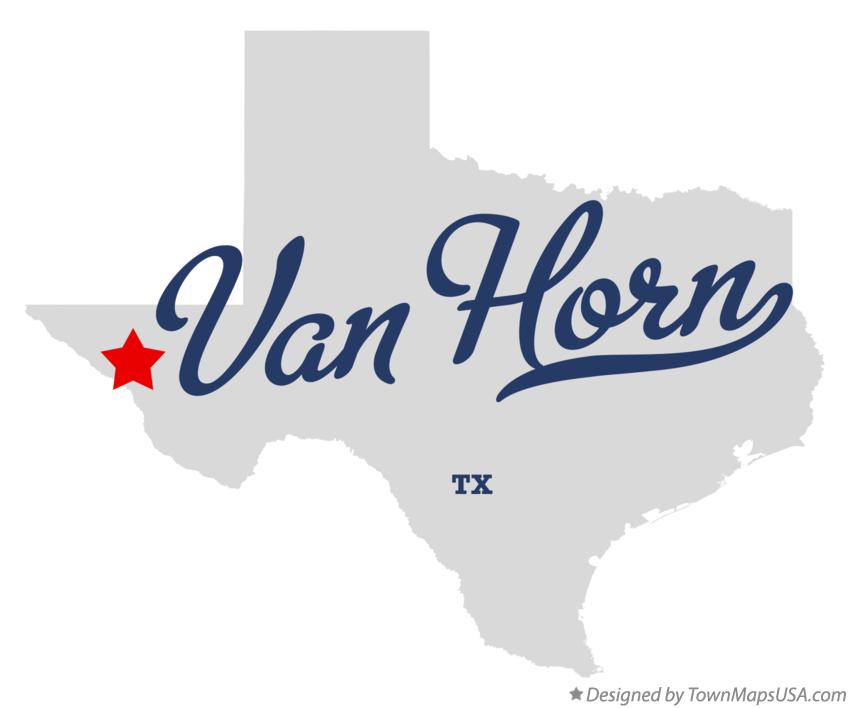 Map of Van Horn Texas TX